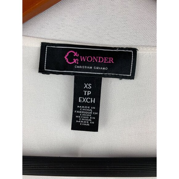 C. Wonder Christian Siriano XS White Sheer Open Front Cardigan With Gold Button - Picture 5 of 7